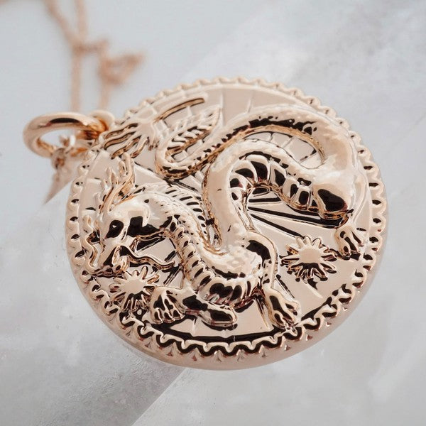 Chinese Zodiac Coin Necklace - Dragon