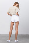 Maya High Rise White Denim Shorts