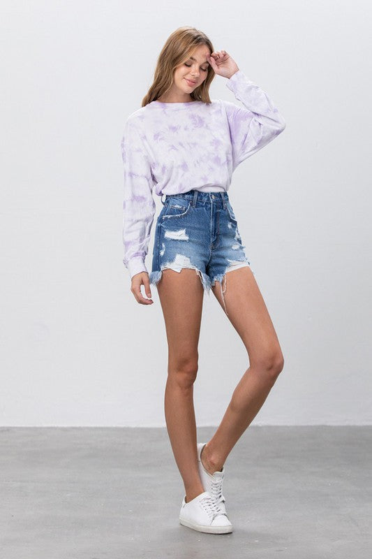 Helen High Rise Denim Shorts