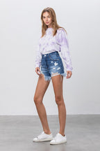 Helen High Rise Denim Shorts