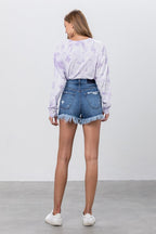 Helen High Rise Denim Shorts