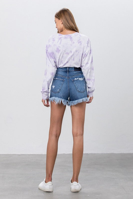 Helen High Rise Denim Shorts
