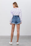Helen High Rise Denim Shorts