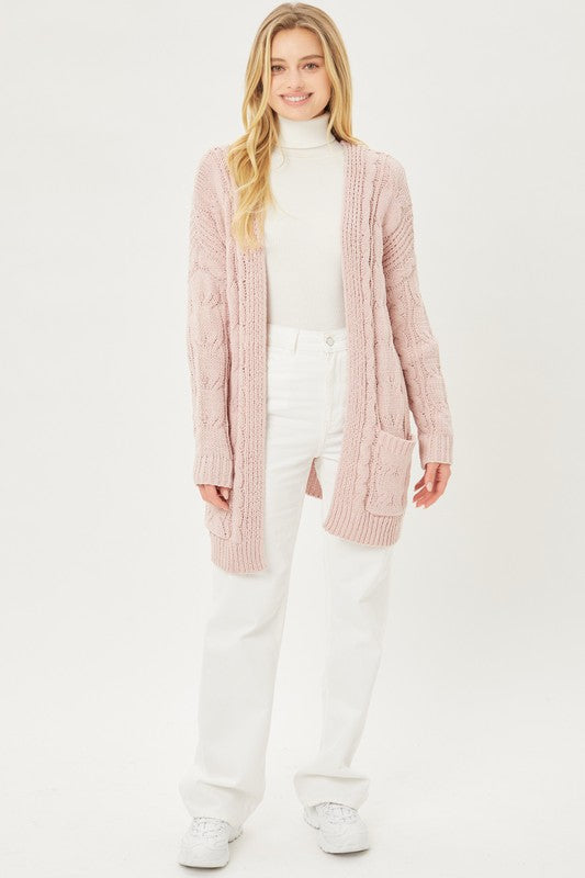 Charlotte Chenille Cable Knit Cardigan