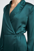 Adina Wrapped Satin Mini Dress Isla Adina Wrapped Satin Mini Dress Isla