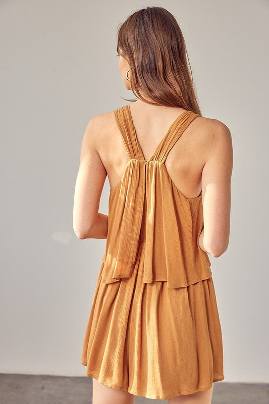 Katie Shirring Detail Romper