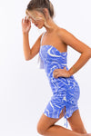 Maya Ruched Tube Mini Dress