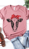 Farm Cow Bandanna Western Graphic Tee