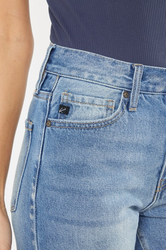 Jackie High Rise Distressed Mom Jeans