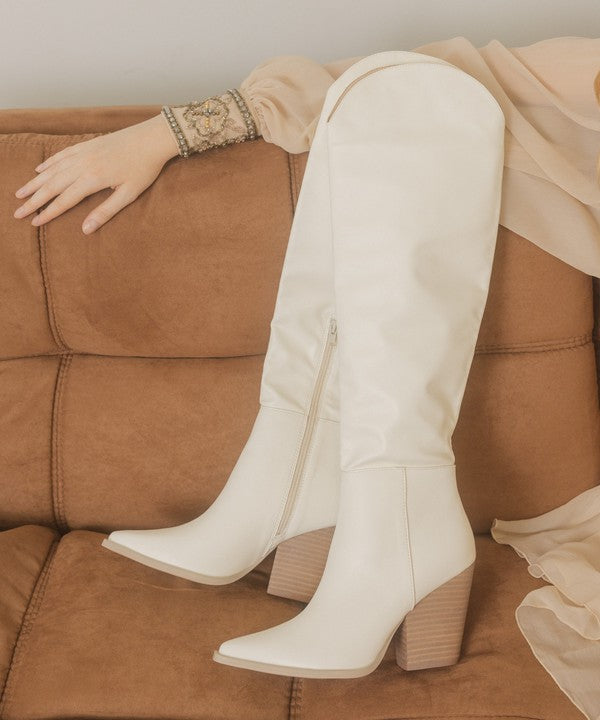 Sexy Knee-High Western Boots
