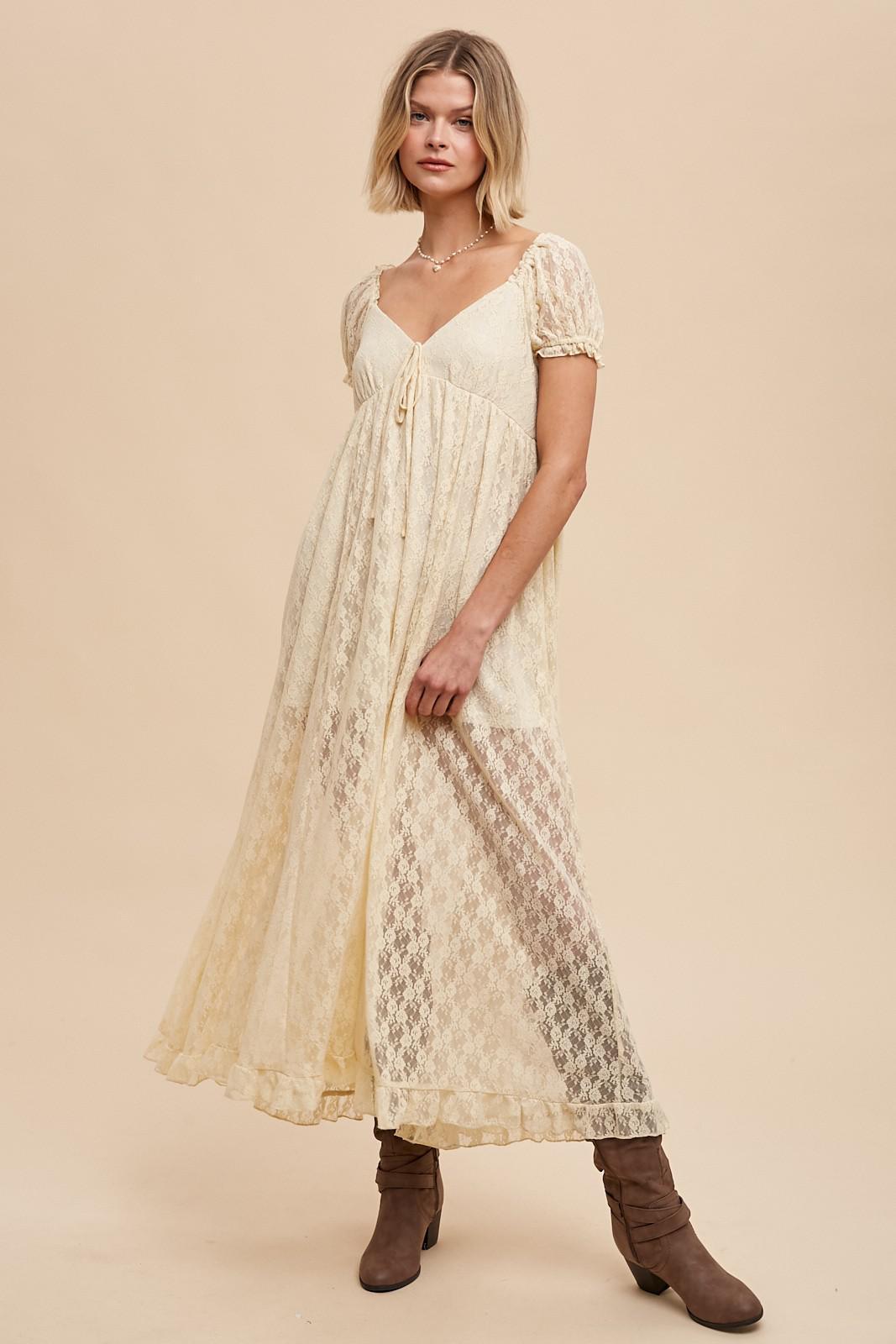 Claira Lace Maxi Dress