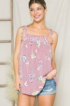 Samara Smocked Front Tank Top