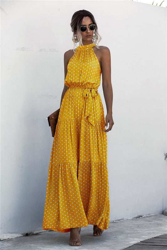 Cece Polka Dot Maxi Dress