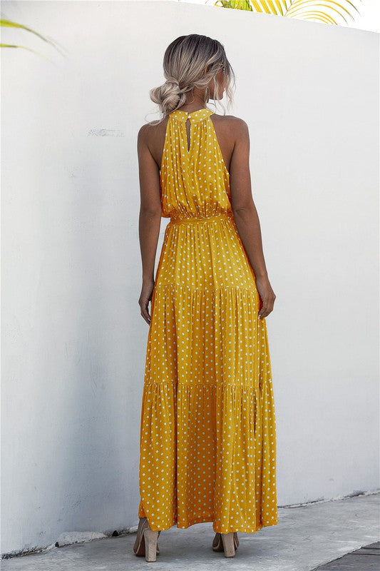 Cece Polka Dot Maxi Dress