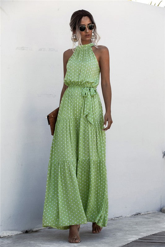 Cece Polka Dot Maxi Dress