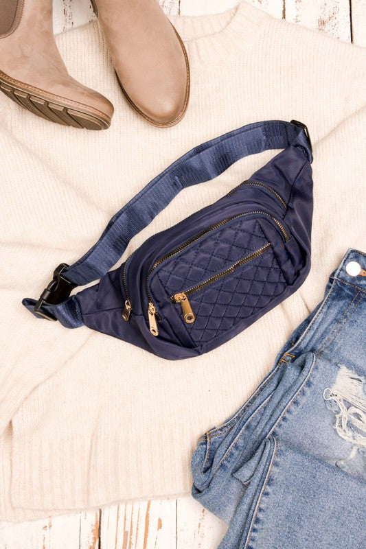 Quincy Quilted Belt Sling Bum Bag