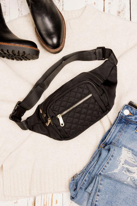 Quincy Quilted Belt Sling Bum Bag