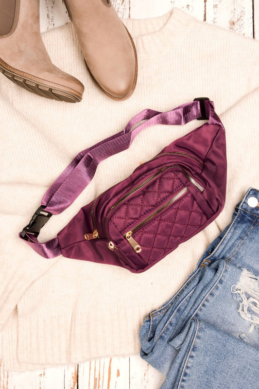 Quincy Quilted Belt Sling Bum Bag