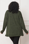 Jerrie Solid Drape Pocket Cardigan