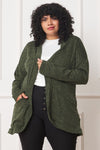 Jerrie Solid Drape Pocket Cardigan