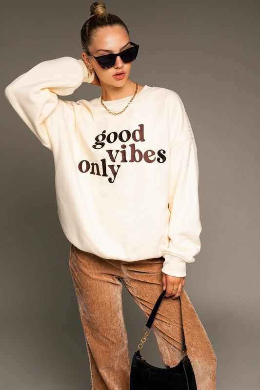 Good Vibes Only Oversized Sweatshirt