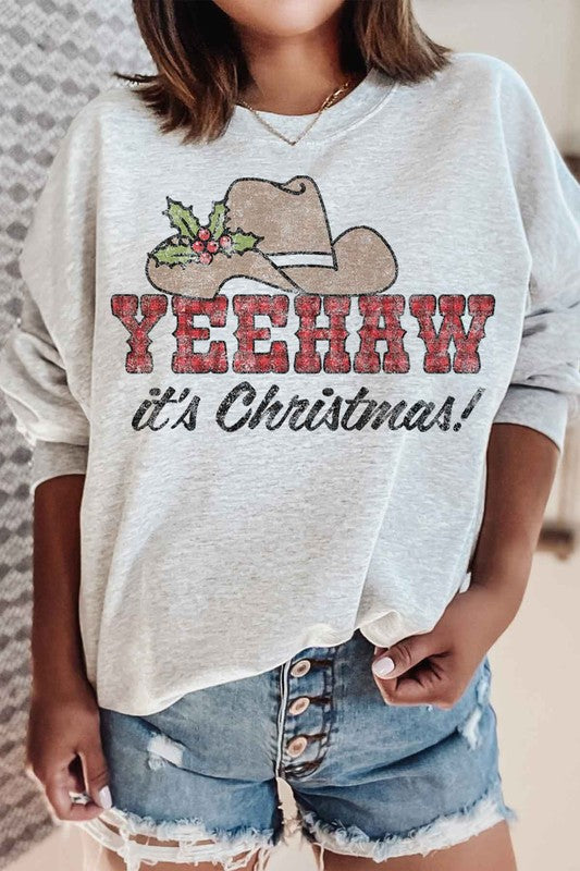 Yeehaw Country Christmas Sweatshirt