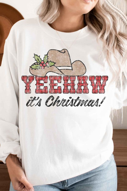 Yeehaw Country Christmas Sweatshirt