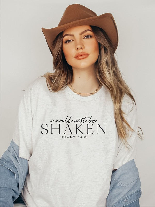 I Will Not Be Shaken PSALM 16  8 Short Sleeve Tee