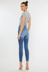 Jamie High Rise Fray Hem Ankle Skinny Jeans