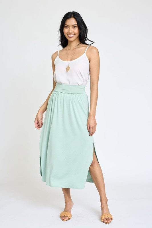 Larissa Side Slit Midi Skirt