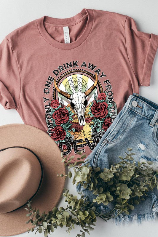 Only One Drink Away Graphic Tee