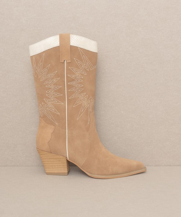 Halle - Paneled Cowboy Boots