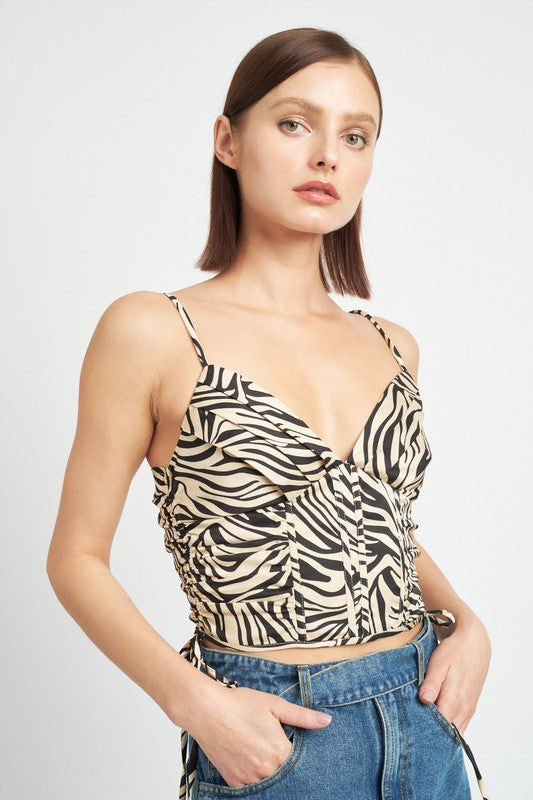 Zebra Print Corset Top