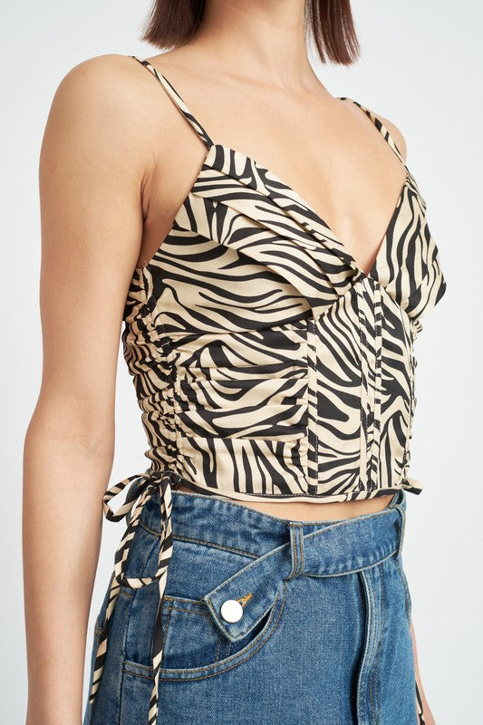 Zebra Print Corset Top