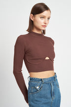 Mara Mock Neck Crop Top