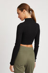 Mara Mock Neck Crop Top