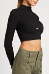 Mara Mock Neck Crop Top