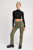 Mara Mock Neck Crop Top
