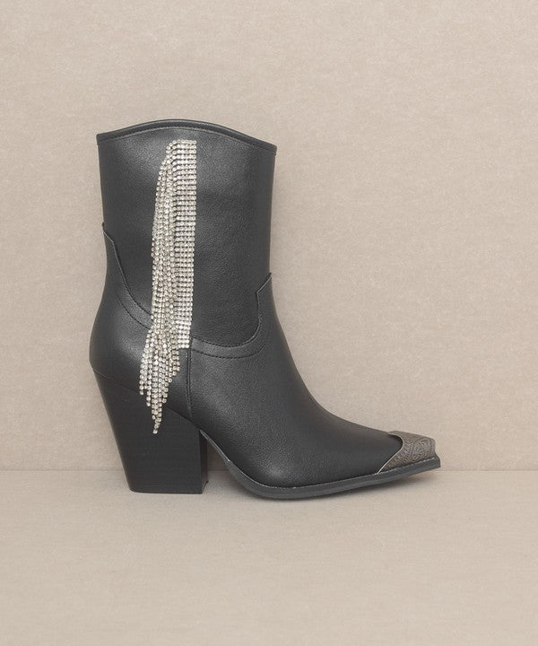 Kai - Rhinestone Fringe Boots