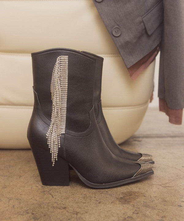 Kai - Rhinestone Fringe Boots