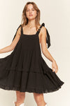Devan Square neck ruffle dress