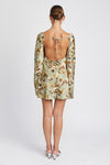 Arianna Floral Dress with Open Back