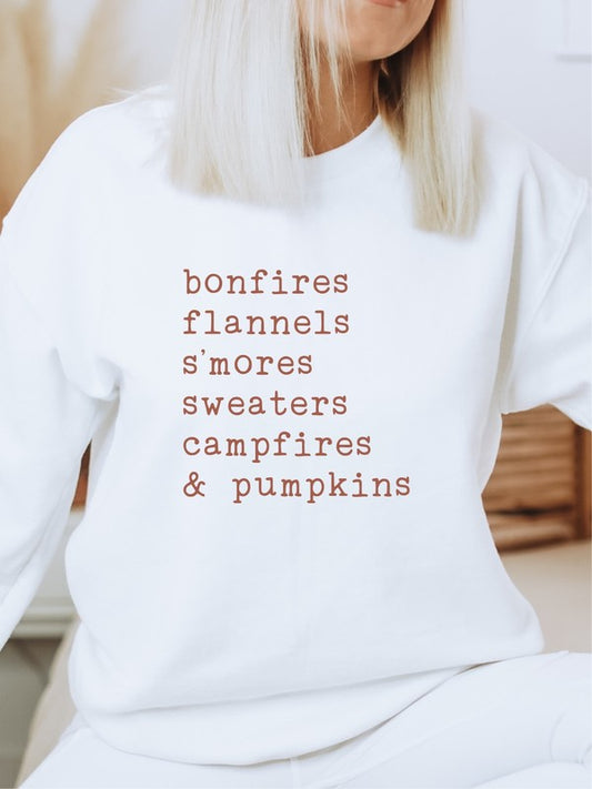 Bonfires Flannels S'mores Crew Sweatshirt