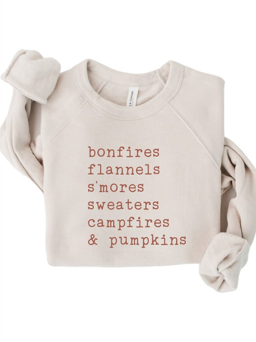 Bonfires Flannels S'mores Crew Sweatshirt