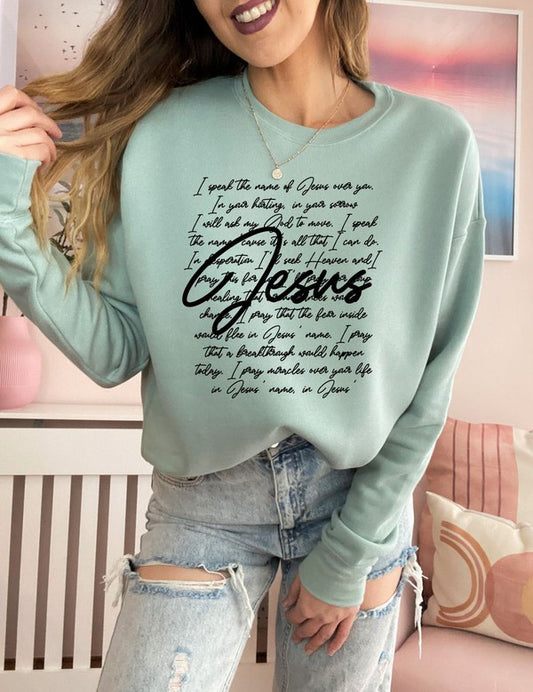 In Jesus Name Crewneck Sweatshirt