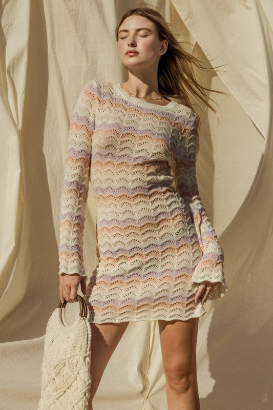 Sherrie Bell Sleeve Sweater Dress