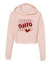 Groovy Ohio With Heart Cropped Hoodie