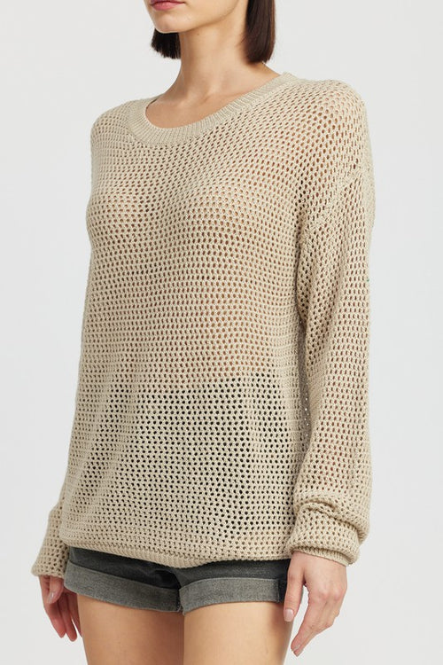 Sasha Crochet Long Sleeve Top