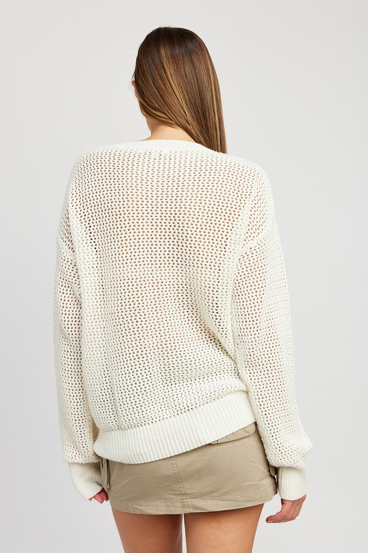 Sasha Crochet Long Sleeve Top