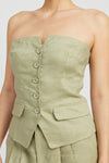 Arden Button Down Bustier